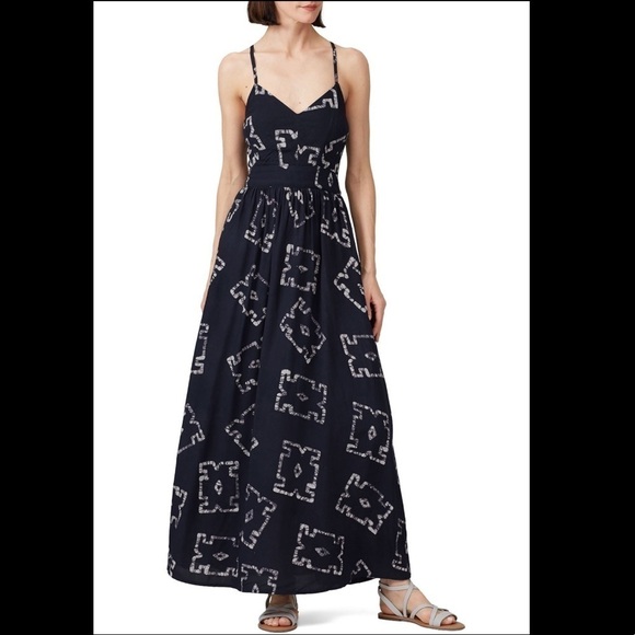 GUESS Black & White Print Surplice Maxi Dress S - Picture 10 of 10
